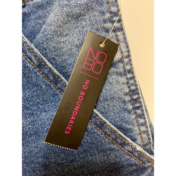 Vintage Y2K NWT Denim Distress Overalls Juniors Sz L Women Sz M Retro Festival - Picture 8 of 12